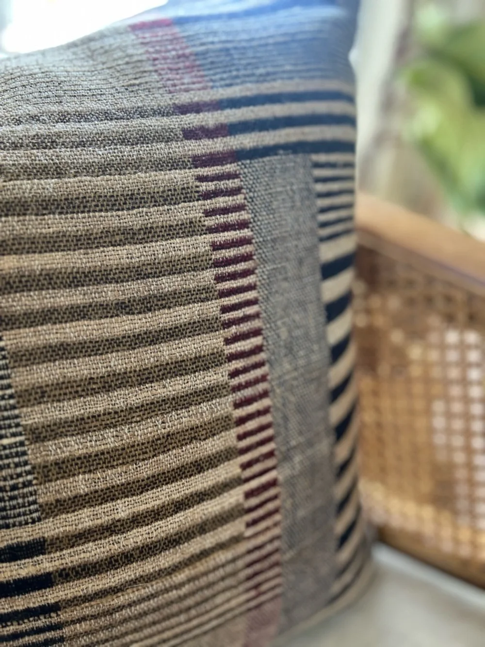 Crate & Barrel Etta silk wool throw pillow and insert